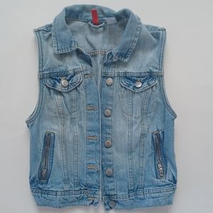 H&M Cropped Denim Vest Size 4